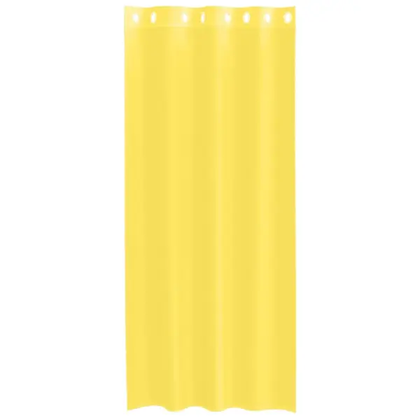 Poolläbipaistvad voile-kardinad rõngastihendiga, 2 tk, kollane, 140 x 245 cm – 4