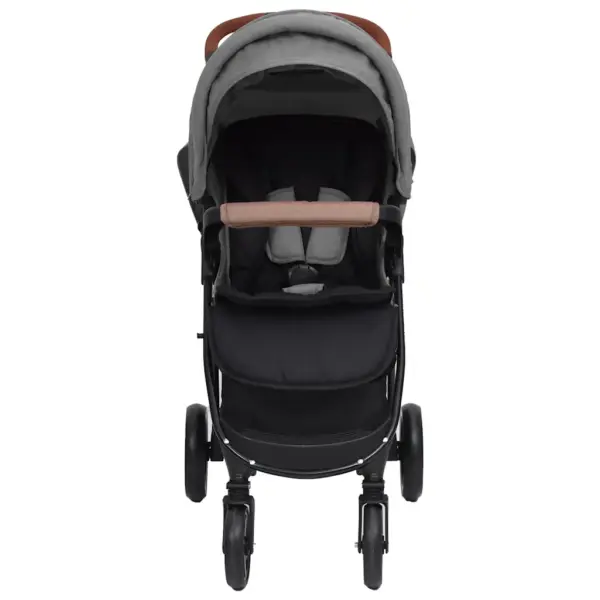 Kolm-ühes laste jalutuskäru turvahälliga, helehall, terasraam, kandevõime 15 kg – 4