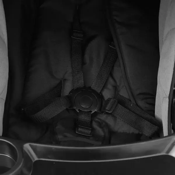 Kolm-ühes laste jalutuskäru turvatooliga, helehall ja must, terasraamiga, kandevõime 15 kg – 9