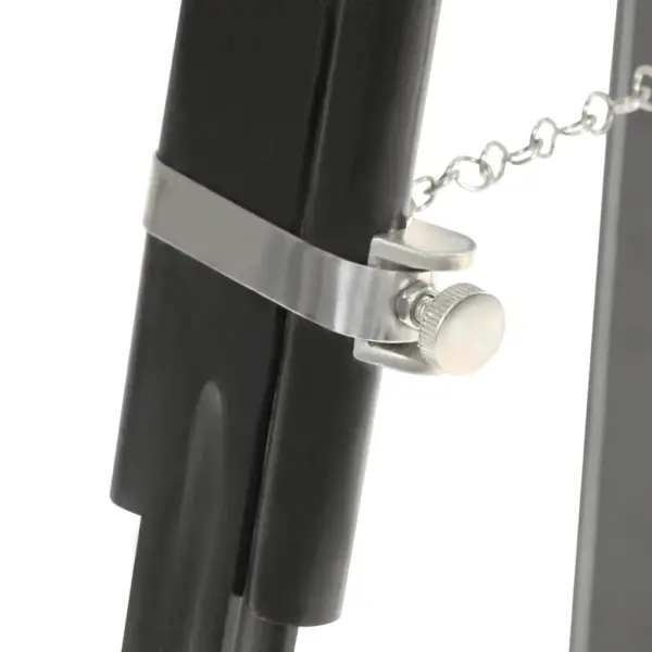 Retro kolme jalaga põrandalamp reguleeritava kõrgusega, must mangopuit ja hõbedane metall, 117–171 cm – 11