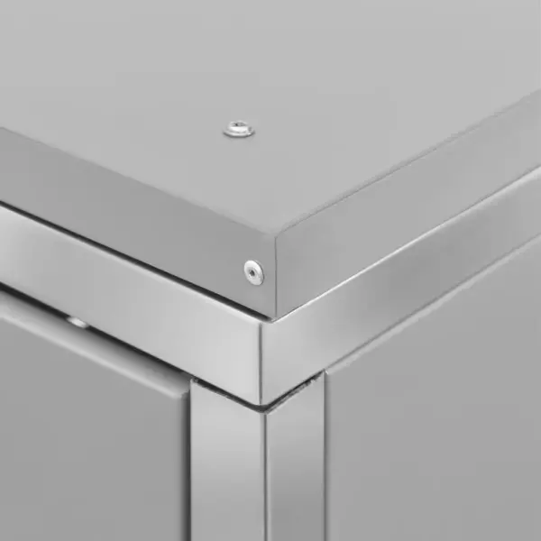 Kolme prügikasti kuur, hall tsingitud teras, lukustatav, 207 x 77,5 x 112,5 cm – 10