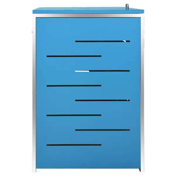 Kolme prügikasti kuur, taevasinine, tsingitud teras, 207 x 77,5 x 112,5 cm – 6