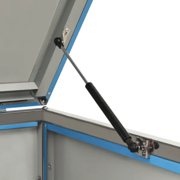 Kolme prügikasti kuur, taevasinine, tsingitud teras, 207 x 77,5 x 112,5 cm – 9