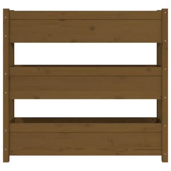 Kolmekorruseline taimekast männipuidust, meekarva, 112 x 25 x 104,5 cm – 5