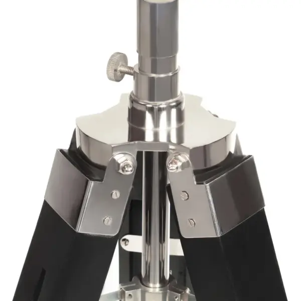 Kolmjalgne põrandalamp reguleeritava kõrgusega, mangopuit, must/hõbedane, 95–165 cm – 11