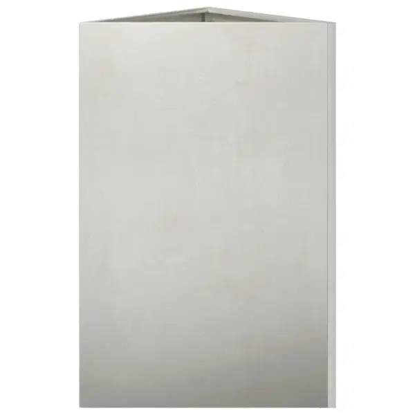 Kolmnurkne aia taimekast põhjaga, roostevaba teras, hõbedane, 50 x 43 x 75 cm – 5