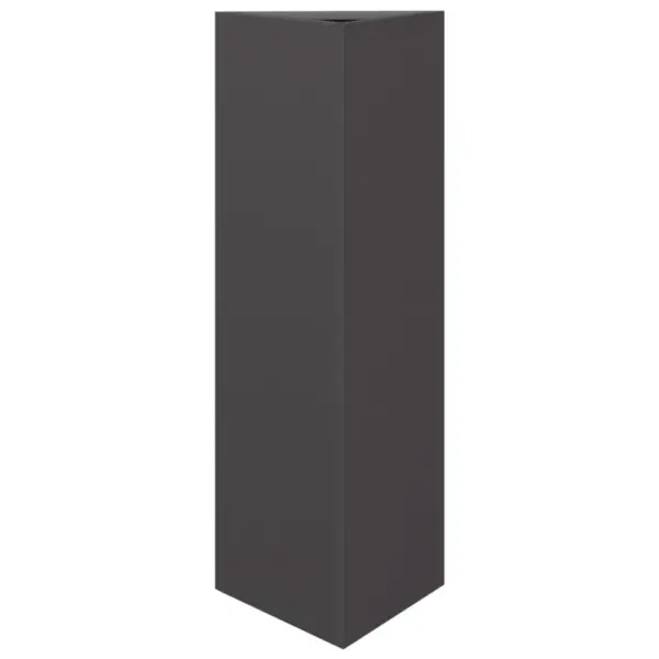Kolmnurkne aia taimekast põhjaga, must teras, 30 x 26 x 75 cm – 2
