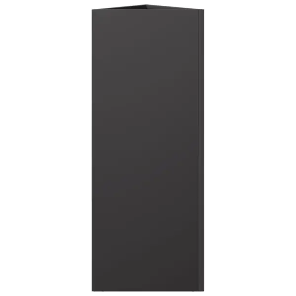 Kolmnurkne aia taimekast põhjaga, must teras, 30 x 26 x 75 cm – 5