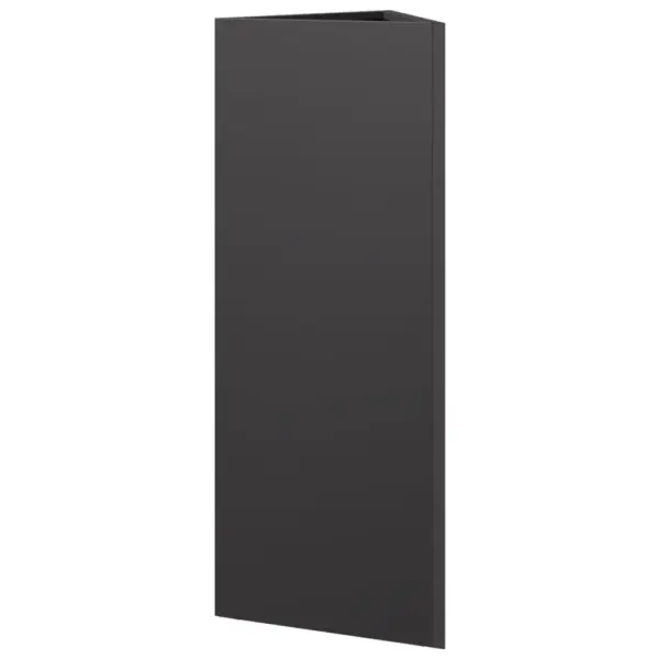 Kolmnurkne aia taimekast põhjaga, must teras, 30 x 26 x 75 cm – 6