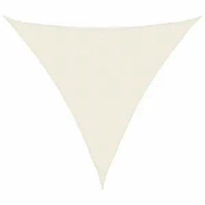 Veekindel kolmnurkne päikesepuri, PU-kattega oxford-kangas, 6 x 6 x 6 m, kreemjasvalge