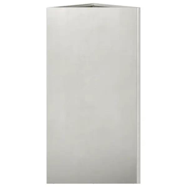 Kolmnurkne roostevabast terasest aia taimekast põhjaga, hõbedane, 40 x 34,5 x 70 cm – 5