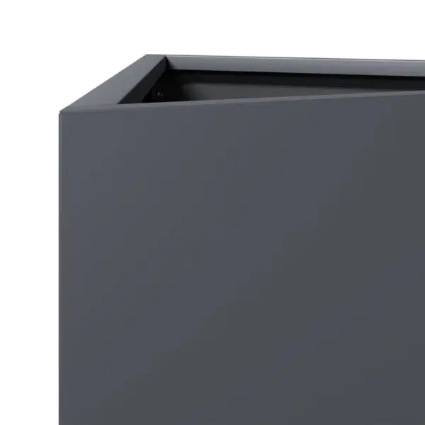 Kolmnurkne aia taimekast põhjaga, antratsiithall teras, 40 x 34,5 x 70 cm – 7