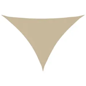 Kolmnurkne veekindel päikesepuri, beež oxford-kangas, 3 x 3 x 4,24 m