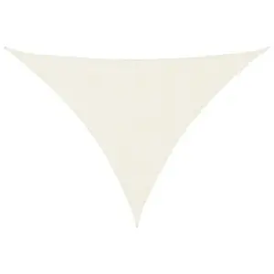Kolmnurkne veekindel päikesepuri, kreemjasvalge oxford-kangas, 3 x 4 x 5 m