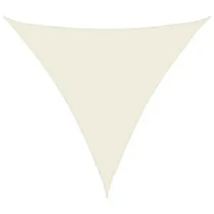 Veekindel UV-kaitsega kolmnurkne päikesepuri, oxford-kangas, 4 x 4 x 4 m, kreemjasvalge