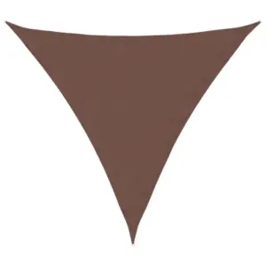 Veekindel kolmnurkne päikesepuri UV-kaitsega, pruun, oxford-kangas, 4,5 x 4,5 x 4,5 m