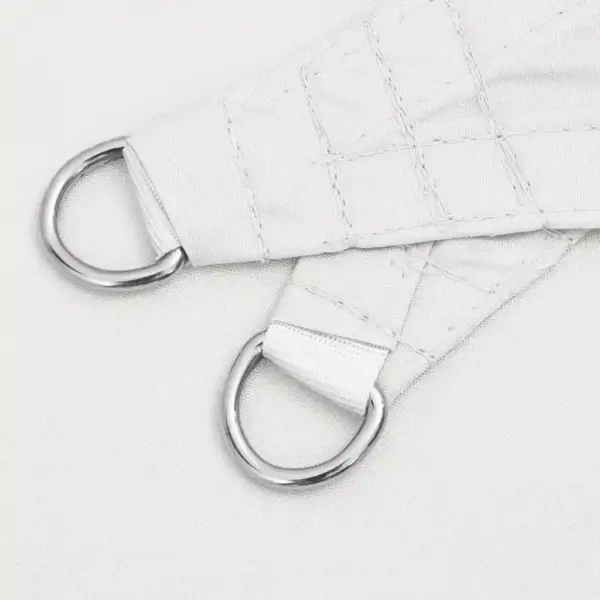 Veekindel kolmnurkne päikesepuri, valge, oxford-kangas, 4 x 4 x 4 m – 5