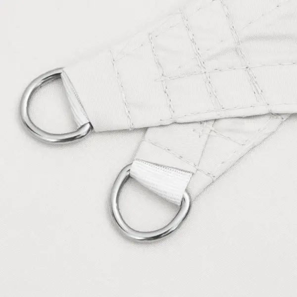 Veekindel kolmnurkne päikesepuri UV-kaitsega, valge, 4 x 5 x 6,4 m, PU-kattega oxford-kangas – 5