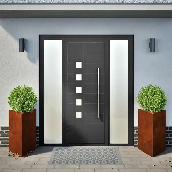 Kolmnurksed aia taimekastid põhjaga, 2 tk, pruun ilmastikukindel teras, 50 x 43 x 75 cm – 3