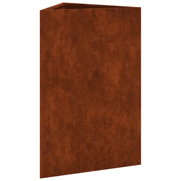 Kolmnurksed aia taimekastid põhjaga, 2 tk, pruun ilmastikukindel teras, 50 x 43 x 75 cm – 5