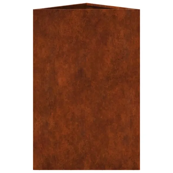 Kolmnurksed aia taimekastid põhjaga, 2 tk, pruun ilmastikukindel teras, 50 x 43 x 75 cm – 8