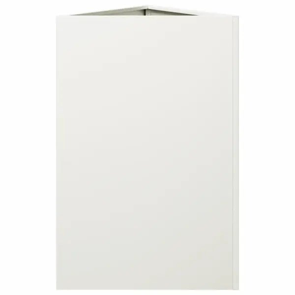 Kolmnurksed aia taimekastid põhjaga, 2 tk, valge teras, 50 x 43 x 75 cm – 7