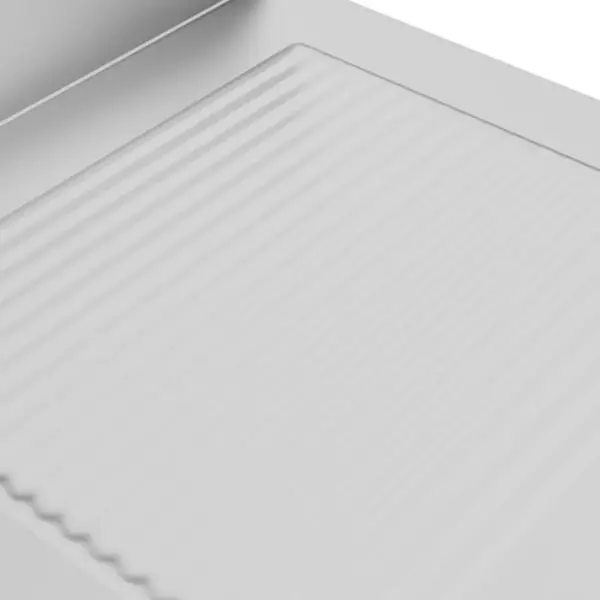 Kommertsköögi äravoolukapp hoiukapiga, roostevaba teras, hõbedane, 60 x 60 x (95–96) cm – 5