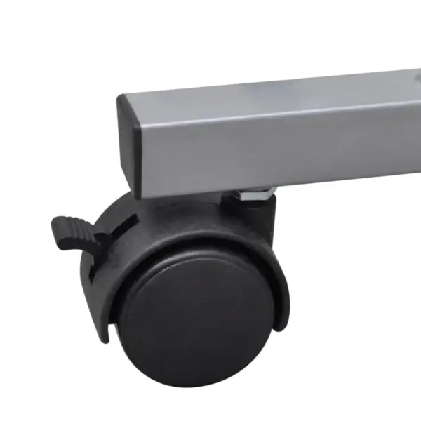 Kompaktne arvutilaud ratastega, libistatava klaviatuurialusega, pruun, 60 x 40 cm – 4