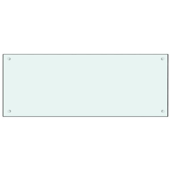 Valge karastatud klaasist köögi pritsmekaitse, 100 x 40 cm – 2