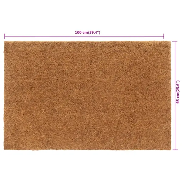 Uksematt kookoskiududest PVC-alusega, naturaalne, 65 x 100 cm – 5