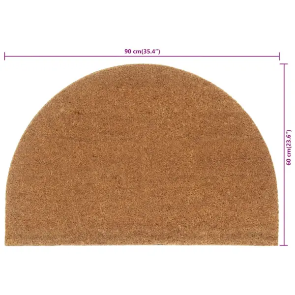 Poolringikujuline kookoskiududest uksematt PVC-alusega, naturaalne, 60 x 90 cm – 5