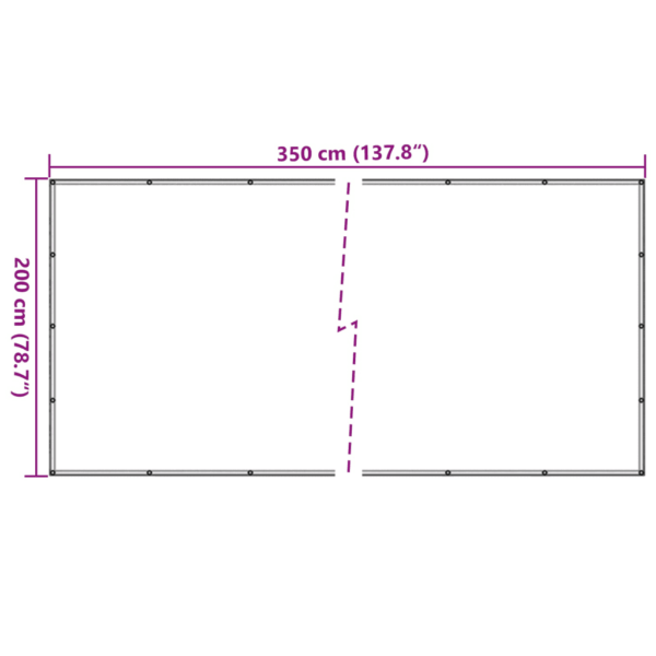 Koormavõrk haagisele HDPE, must, 2 x 3,5 m – 7