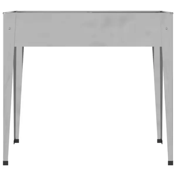 Kõrge aia taimekast tsingitud terasest, hõbedane, 100,5 x 40,5 x 90 cm – 4