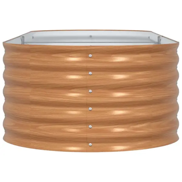 Kõrge aiapeenar, pruun teras, 240 x 80 x 44 cm – 6