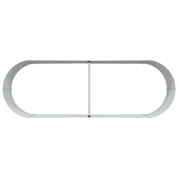 Kõrge aiapeenar, pruun teras, 240 x 80 x 44 cm – 7