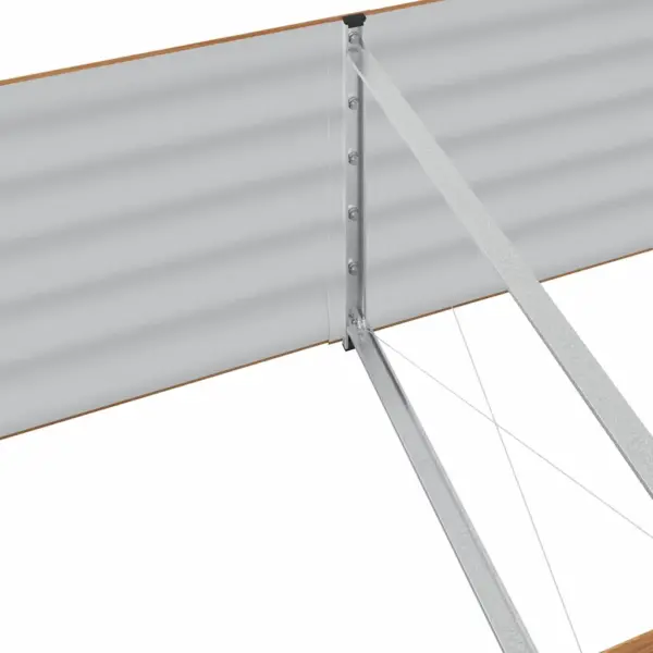 Kõrge aiapeenar, pruun teras, 240 x 80 x 44 cm – 8