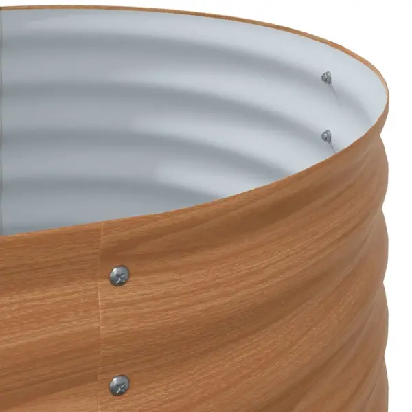 Kõrge aiapeenar, pruun teras, 240 x 80 x 44 cm – 9