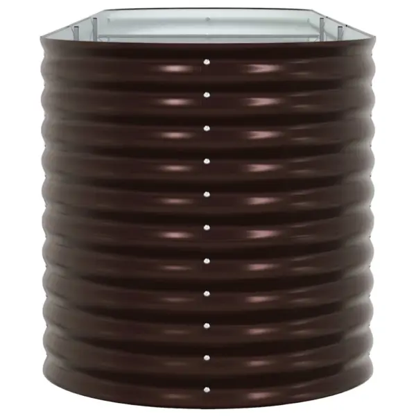 Kõrge aiapeenar pruunist terasest, 320 x 80 x 81 cm – 7