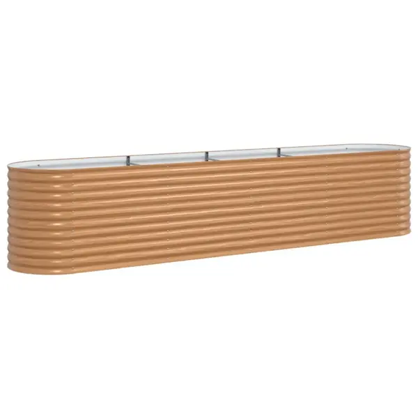 Kõrge aiapeenar pruunist terasest, 400 x 80 x 81 cm – 2