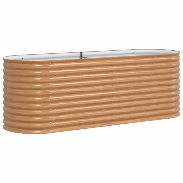 Kõrge aiapeenar pruunist terasest, 240 x 80 x 81 cm – 2