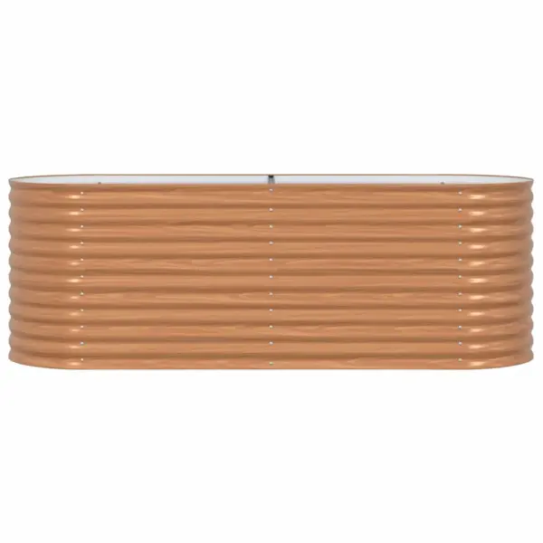 Kõrge aiapeenar pruunist terasest, 240 x 80 x 81 cm – 5