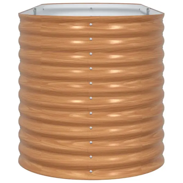 Kõrge aiapeenar pruunist terasest, 240 x 80 x 81 cm – 6