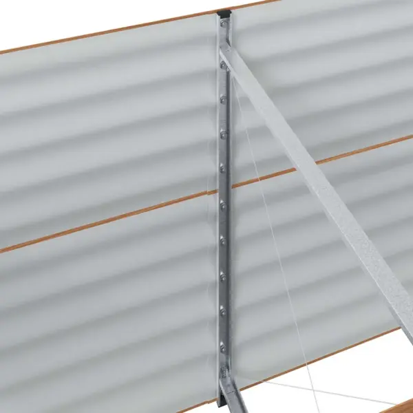 Kõrge aiapeenar pruunist terasest, 240 x 80 x 81 cm – 8