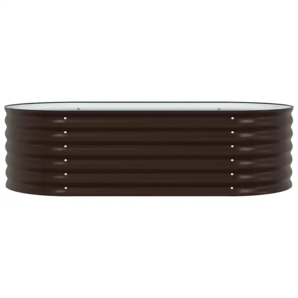 Kõrge aiapeenar terasest, pruun, 160 x 80 x 44 cm – 6