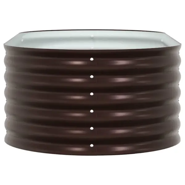 Kõrge aiapeenar terasest, pruun, 160 x 80 x 44 cm – 7