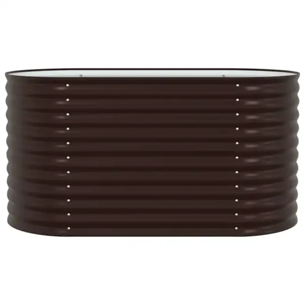 Kõrge aiapeenar pruunist terasest, 160 x 80 x 81 cm – 6