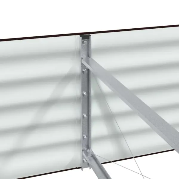 Kõrge aiapeenar pruunist terasest, 240 x 80 x 44 cm – 9