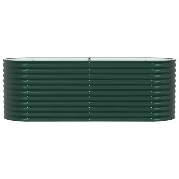 Terasest kõrge aiapeenar, roheline, 240 x 80 x 81 cm – 6