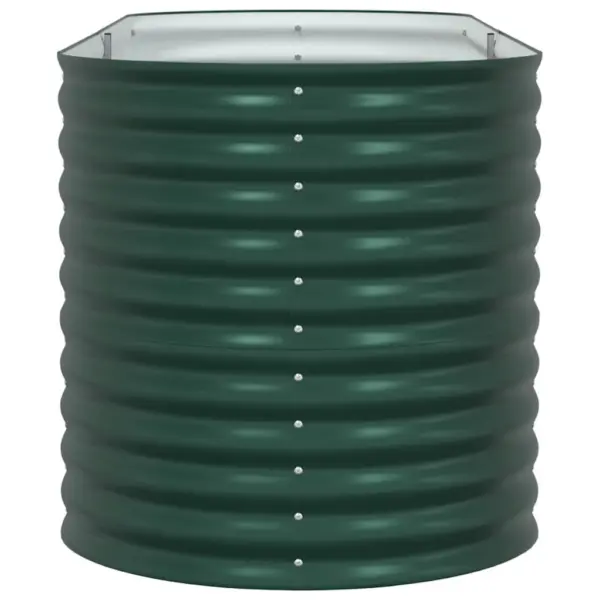 Terasest kõrge aiapeenar, roheline, 240 x 80 x 81 cm – 7