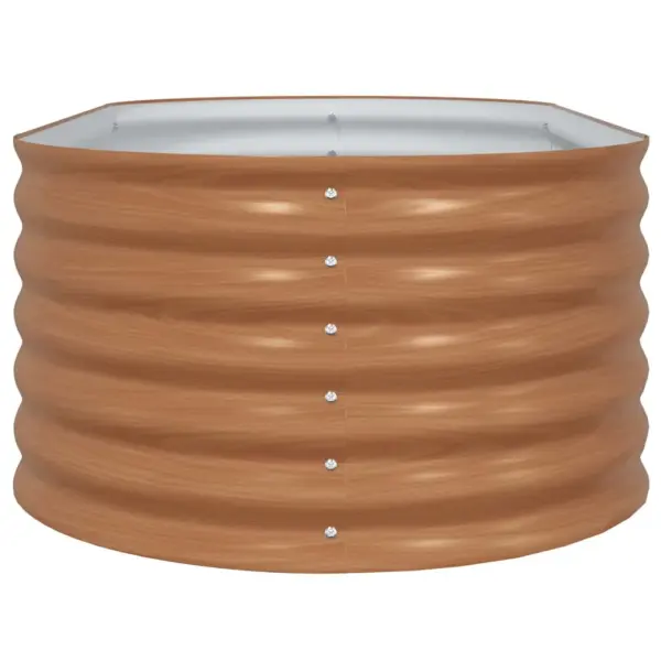 Kõrge aiapeenar pruunist terasest, 160 x 80 x 44 cm – 6